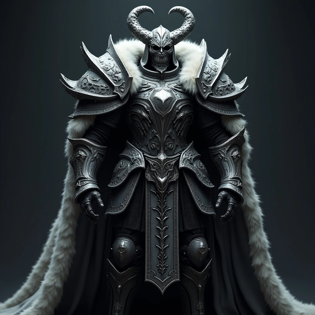 The armor of the Lich King provides substantial protection and reflects his dominion over death.