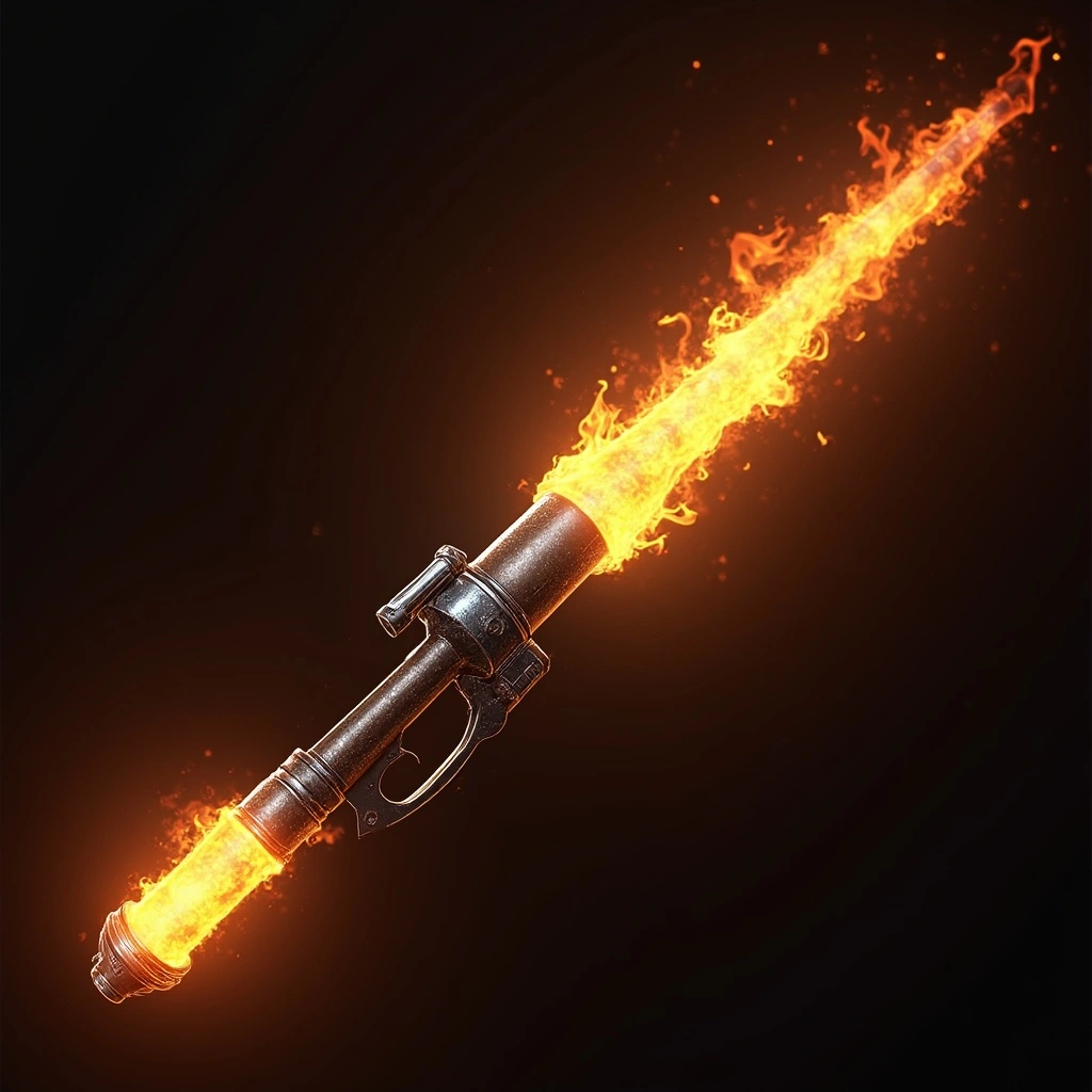 A flamethrower developed to maximize his fire manipulation.