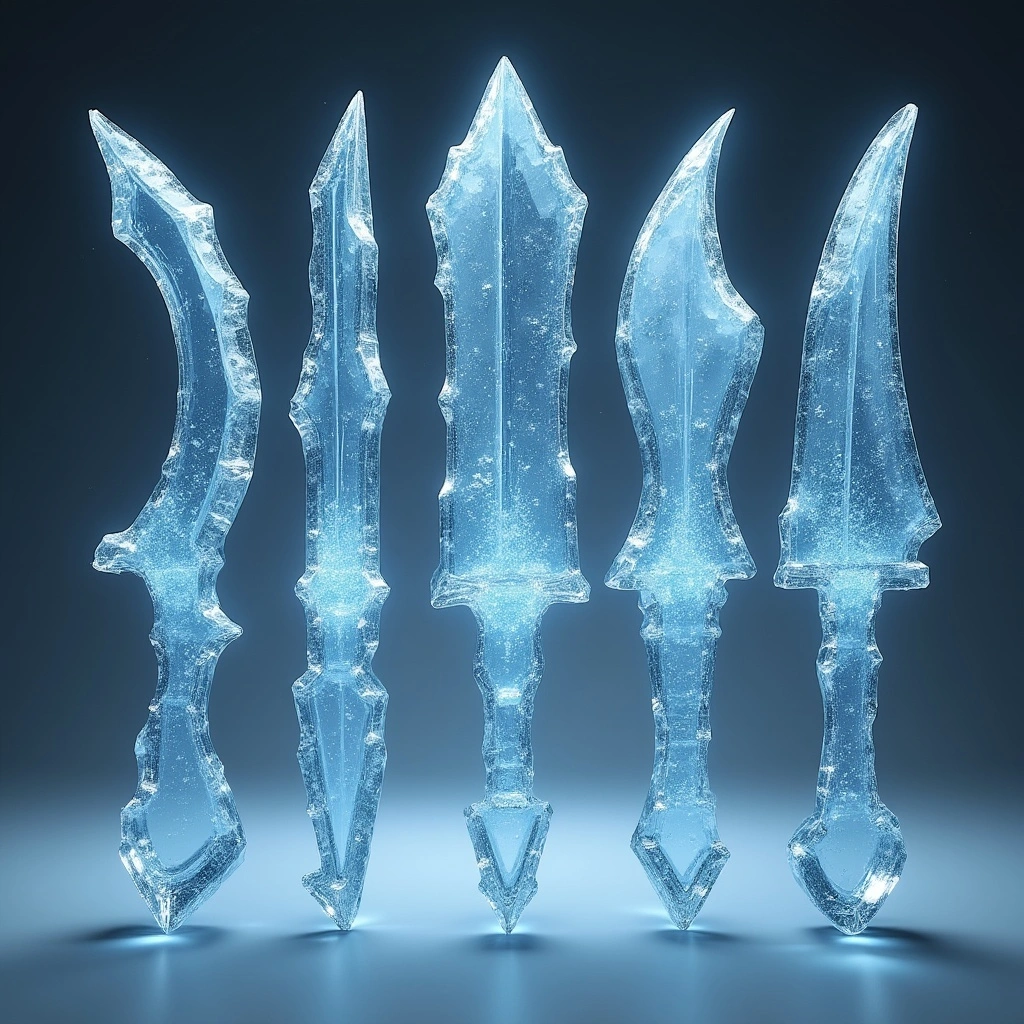 Icy constructs created from regenerative ice powers resulting in various forms of weapons.