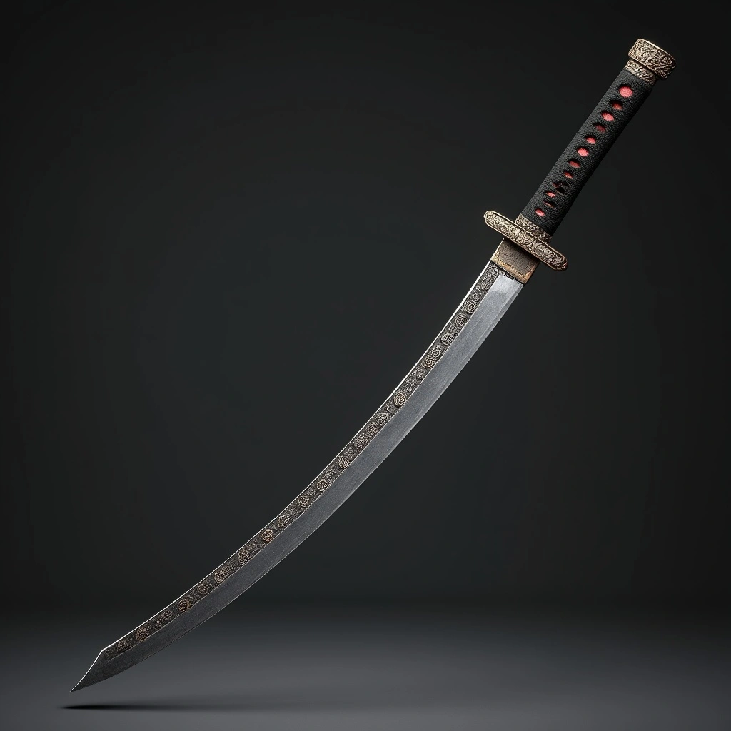 Katana used for swift and precise attacks, symbolizing the bushido code.
