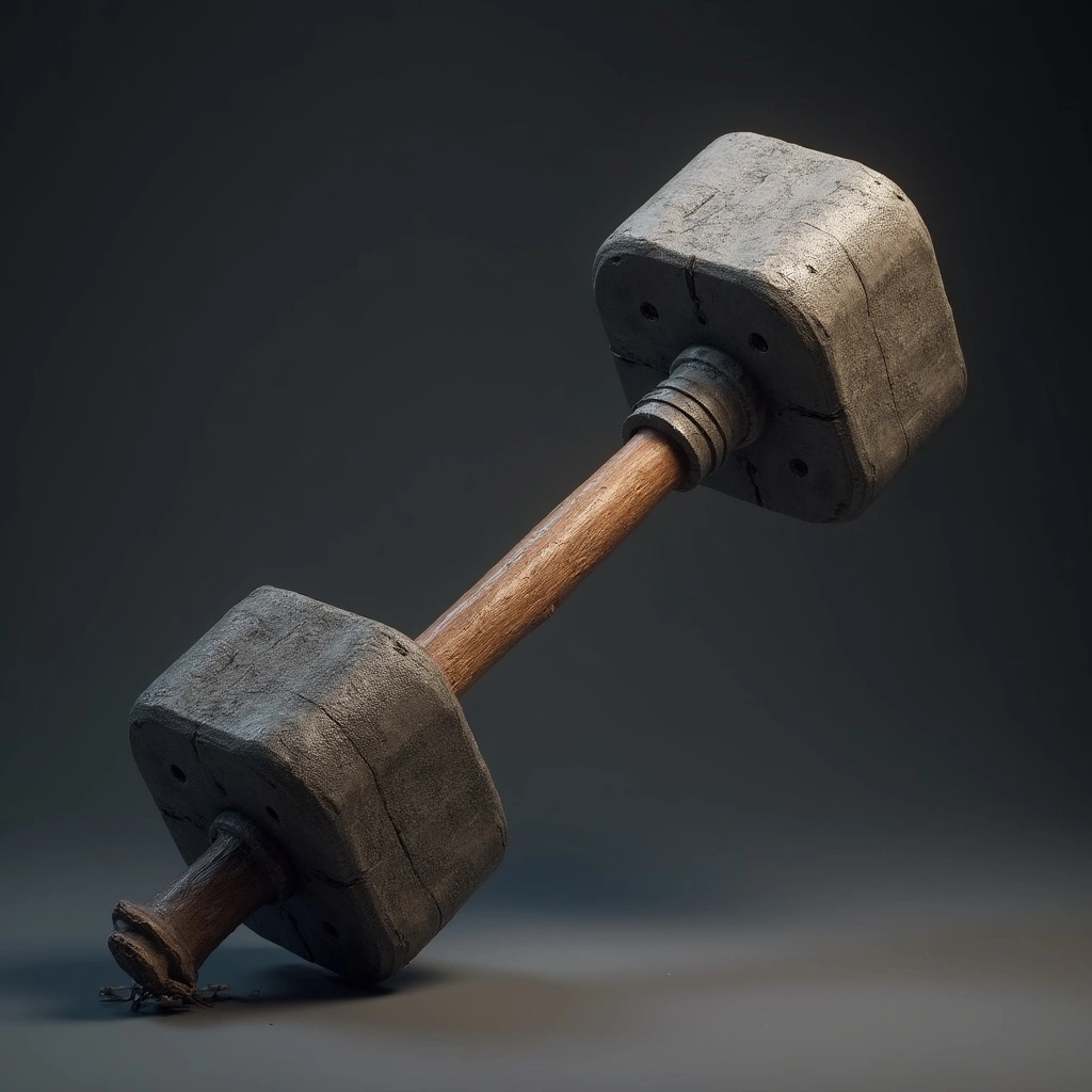 Powerful sledgehammer used as a weapon.