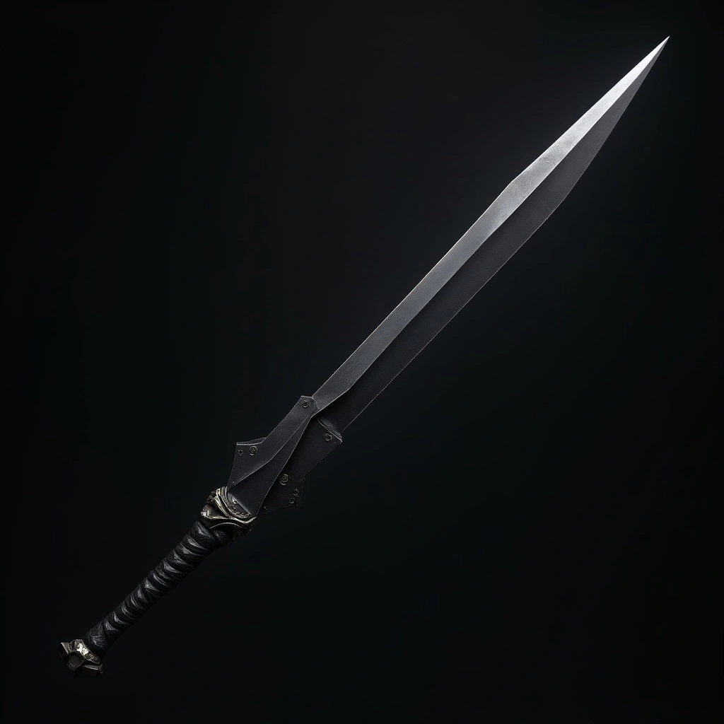 Sleek Black Shadow Dagger