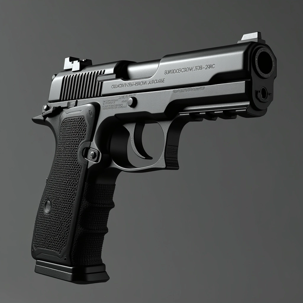 Standard issue handgun used for precision shooting under pressure.