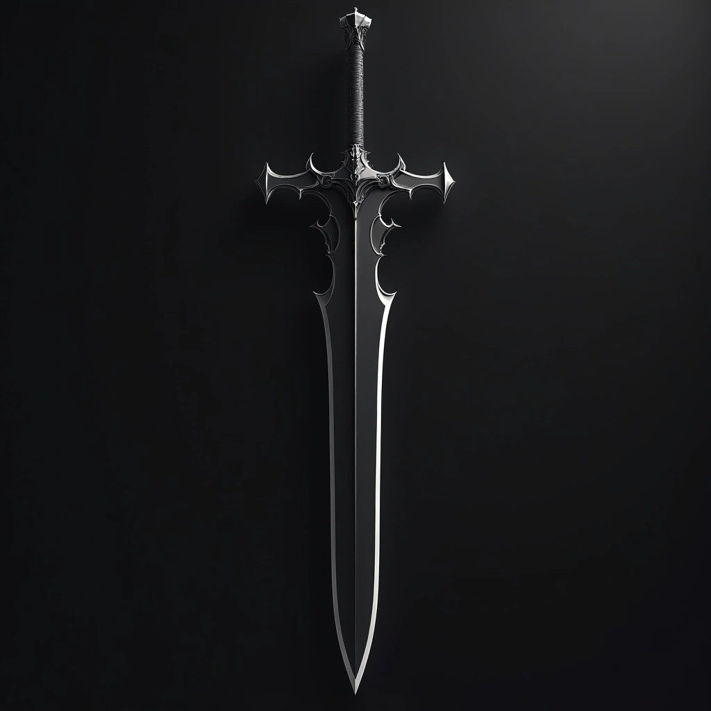 The Elucidator - a black sword that symbolizes the character's fighting style